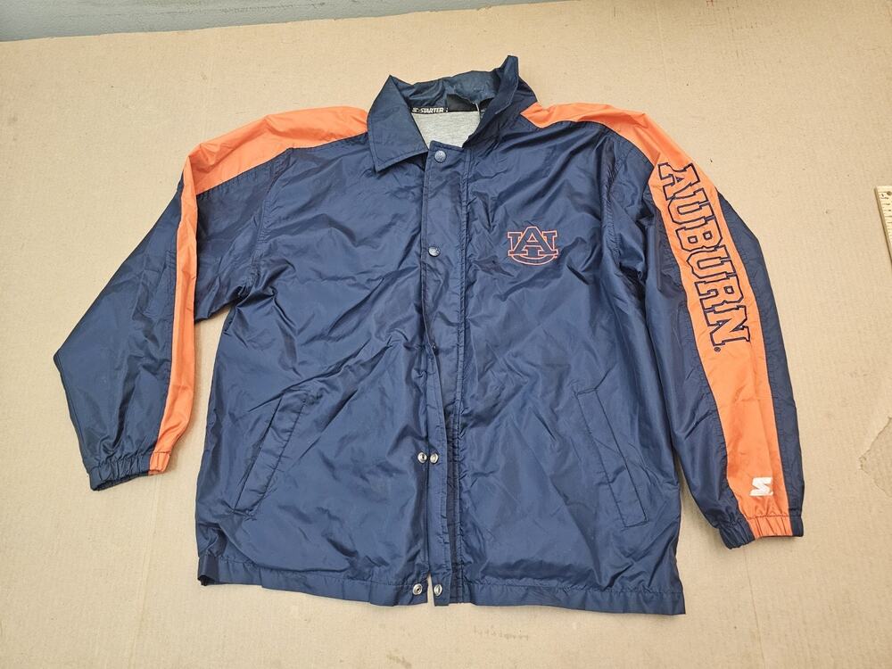 Vintage 90s Starter Auburn Tigers College Windbreaker Jacket Size Large